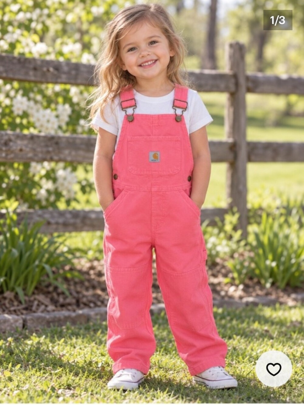 Carhartt Kids Pink Flannel Lined Canvas Overalls Medium Pink Size 4T New